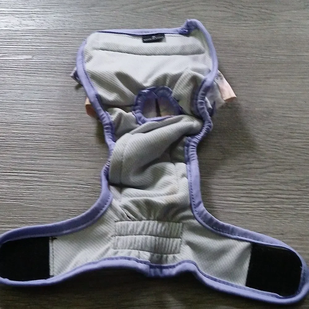 Leekalos reusable female dog diaper floral ruffle print Sz S NWOT